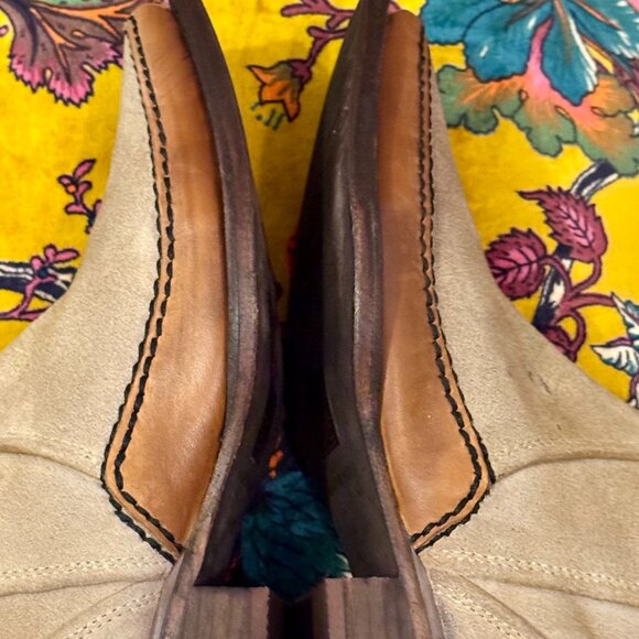 Free People Sterling Western Tall Boots | Tan Suede | Size 37 / US 7 - Picture 15 of 16